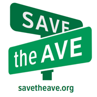 "Save the Ave" logo