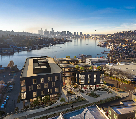 View of project looking towards Lake Union.